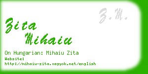 zita mihaiu business card